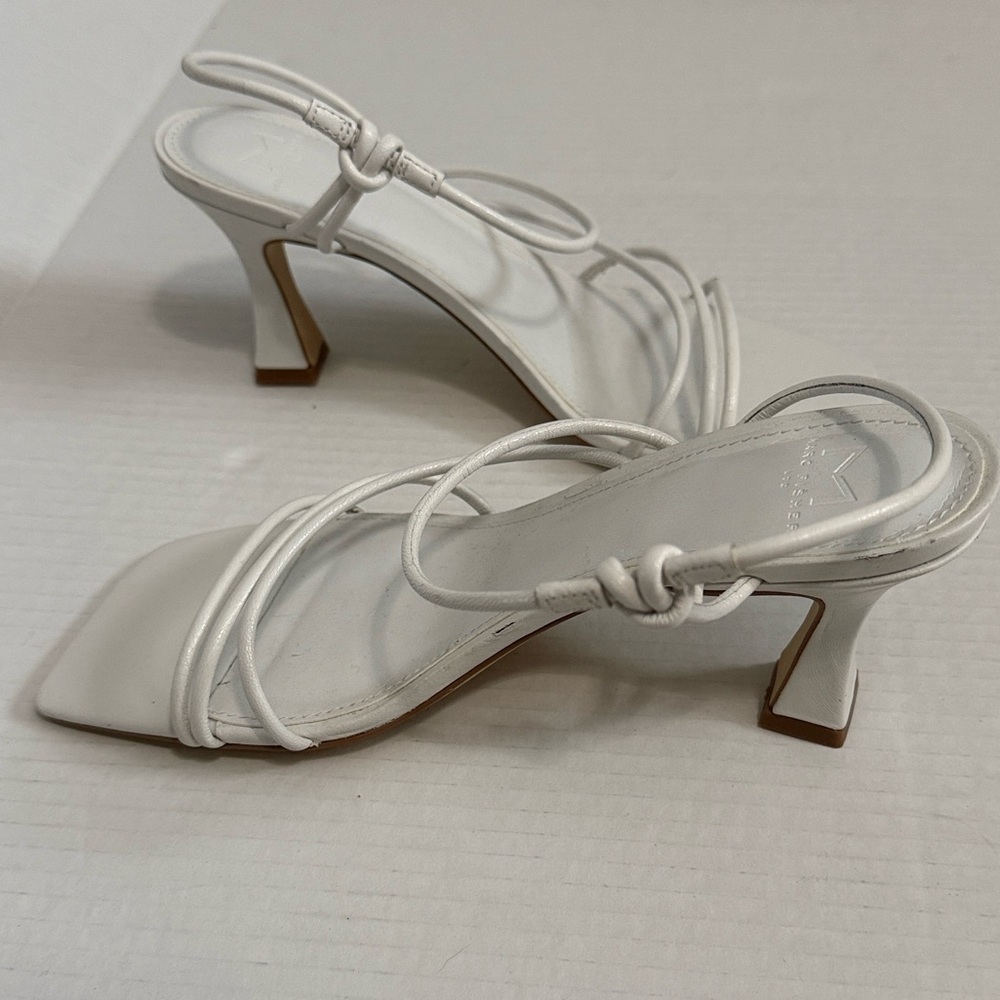 Marc Fisher LTD - Davia Heeled Sandal - White - Size 8M - Well Loved - Picture 2 of 9
